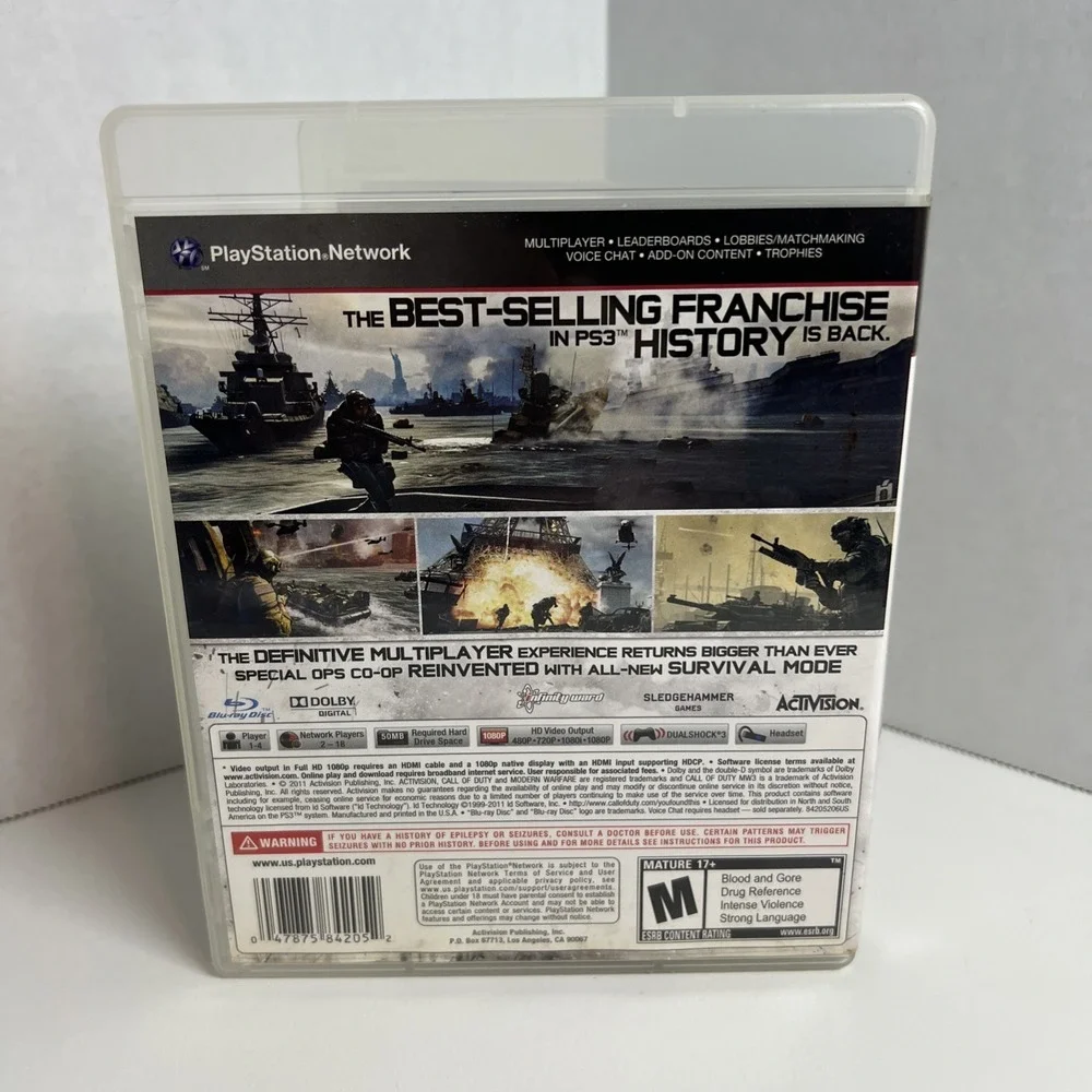 Call of Duty: Modern Warfare 3 (Sony PlayStation 3, 2011)